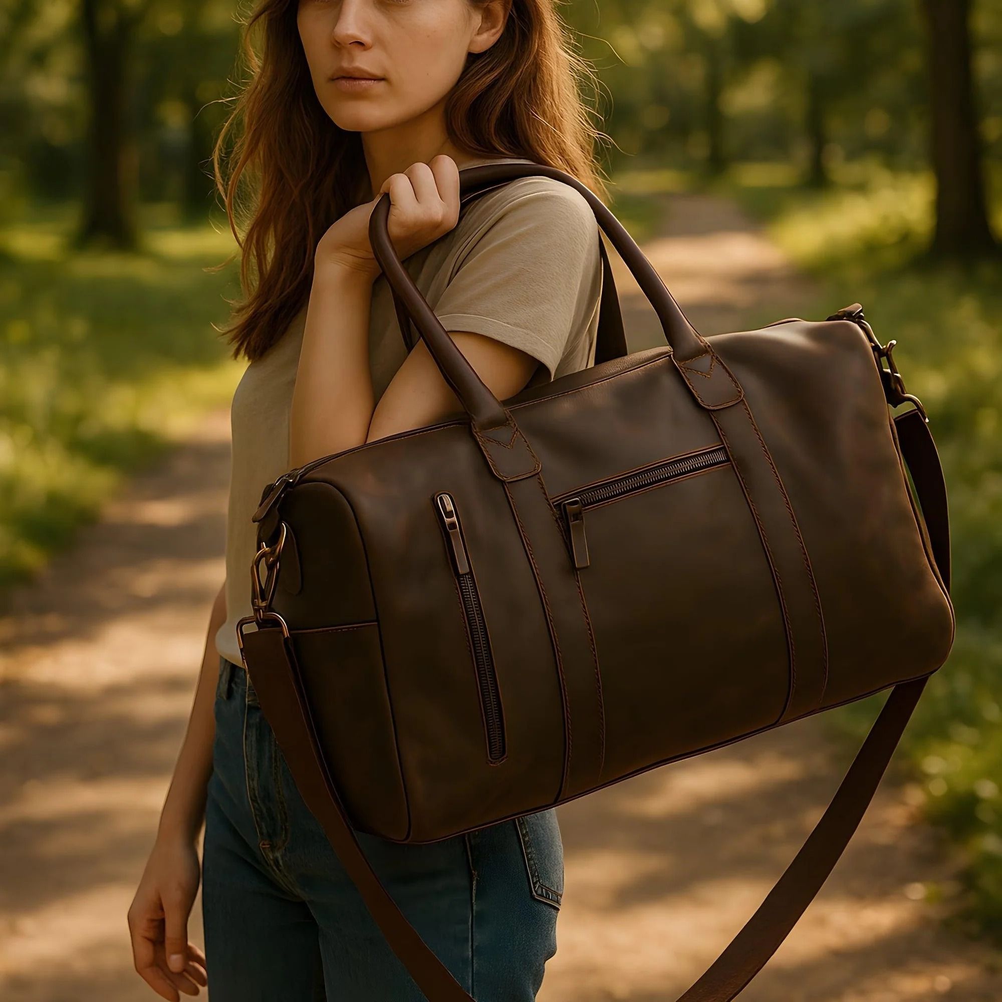 How Do Large Leather Tote Bags Help Keep Essentials Organized?
